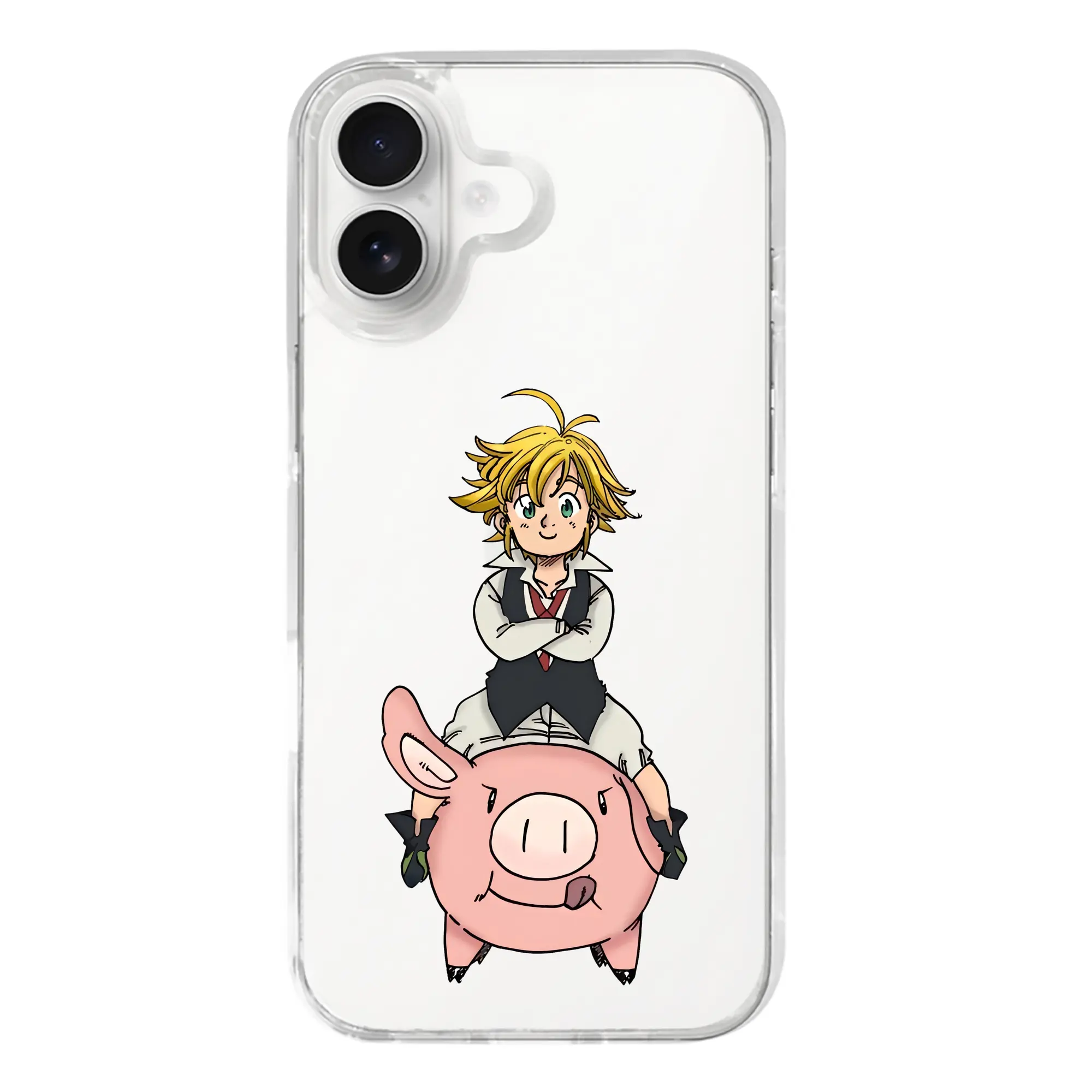 七つの大罪 グッズ メリオダス - iPhone 17シリーズ 透明スマホケース – 薄型・耐衝撃・精密フィット保護カバー